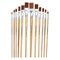Blick Essentials Value Brush Set - Flat Brushes, Brown Nylon, Set of 12